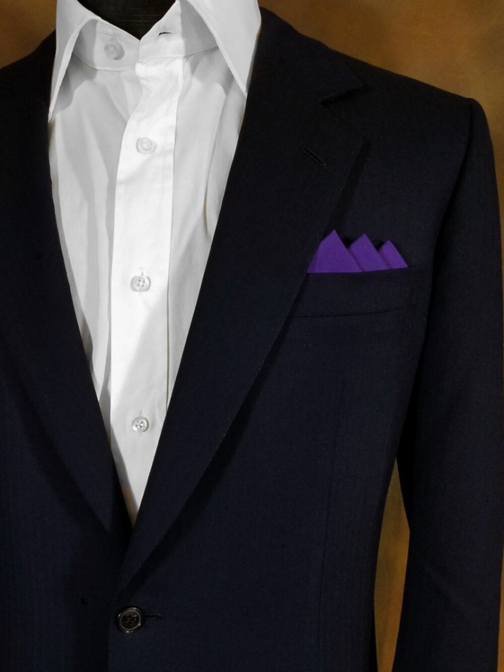 NEW Dark Purple 100% Cotton Pre-Folded Pocket Square Handkerchief Insert